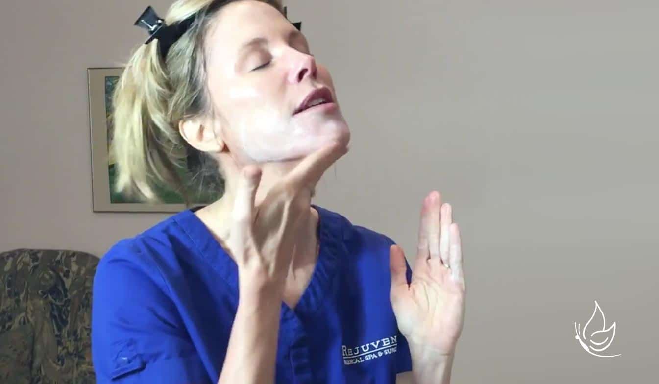 Dr Bomer puts on a skincare mask