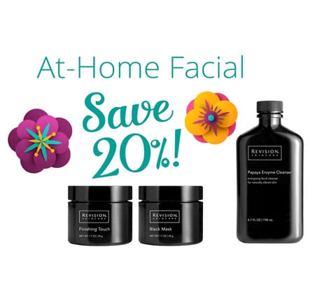Revision Black Facial, Finishing Touch and Papaya Cleanser products