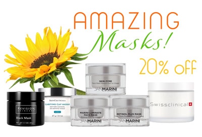 Skincare masks jars